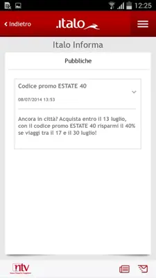 Italo Treno android App screenshot 0