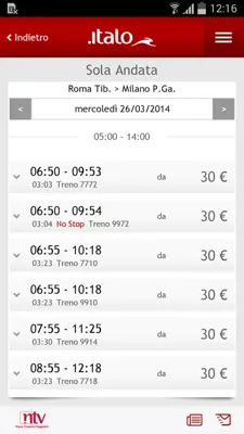 Italo Treno android App screenshot 5